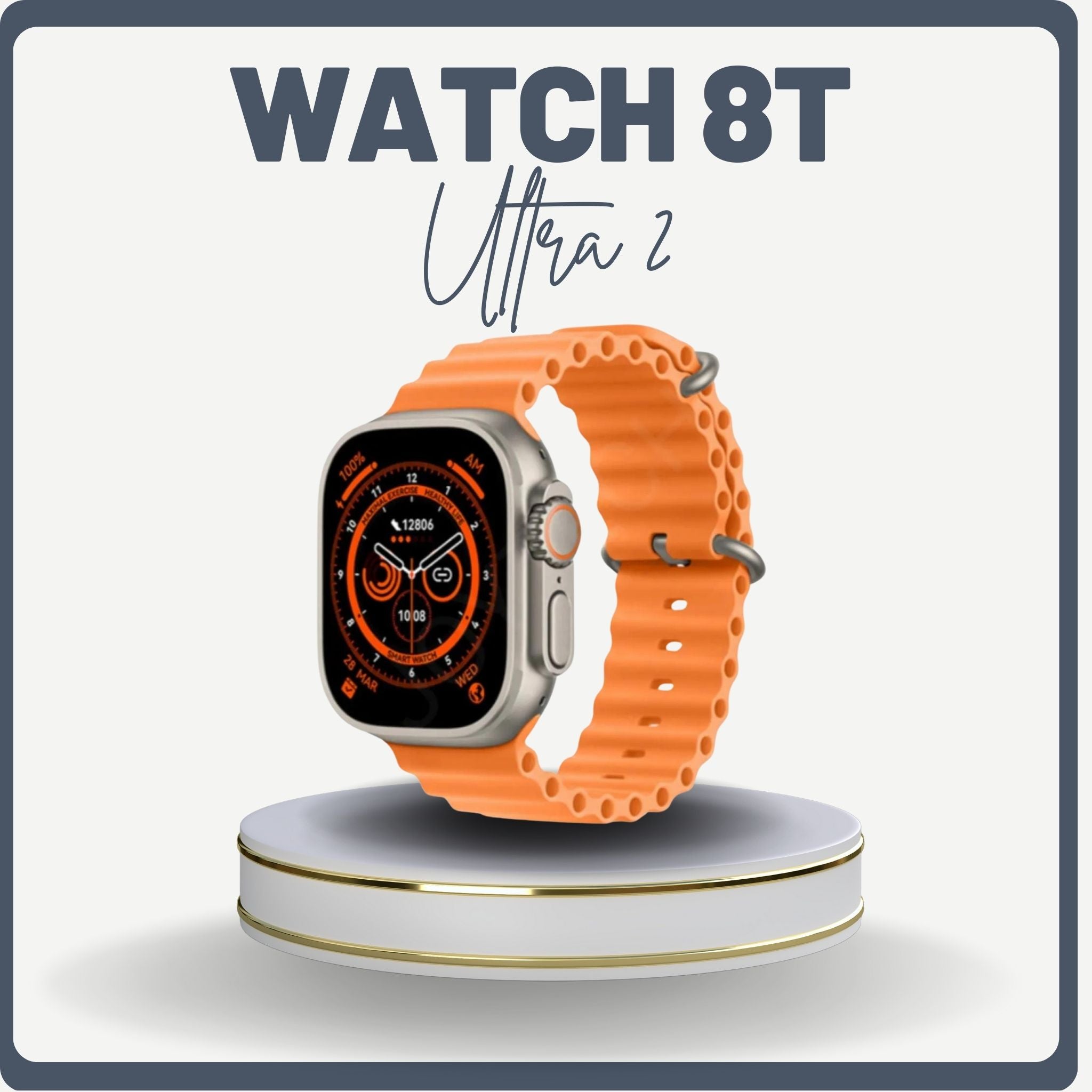 2 Adet Watch 8T Ultra 2 + 4 Kordon Seti (49MM) Akıllı Saat