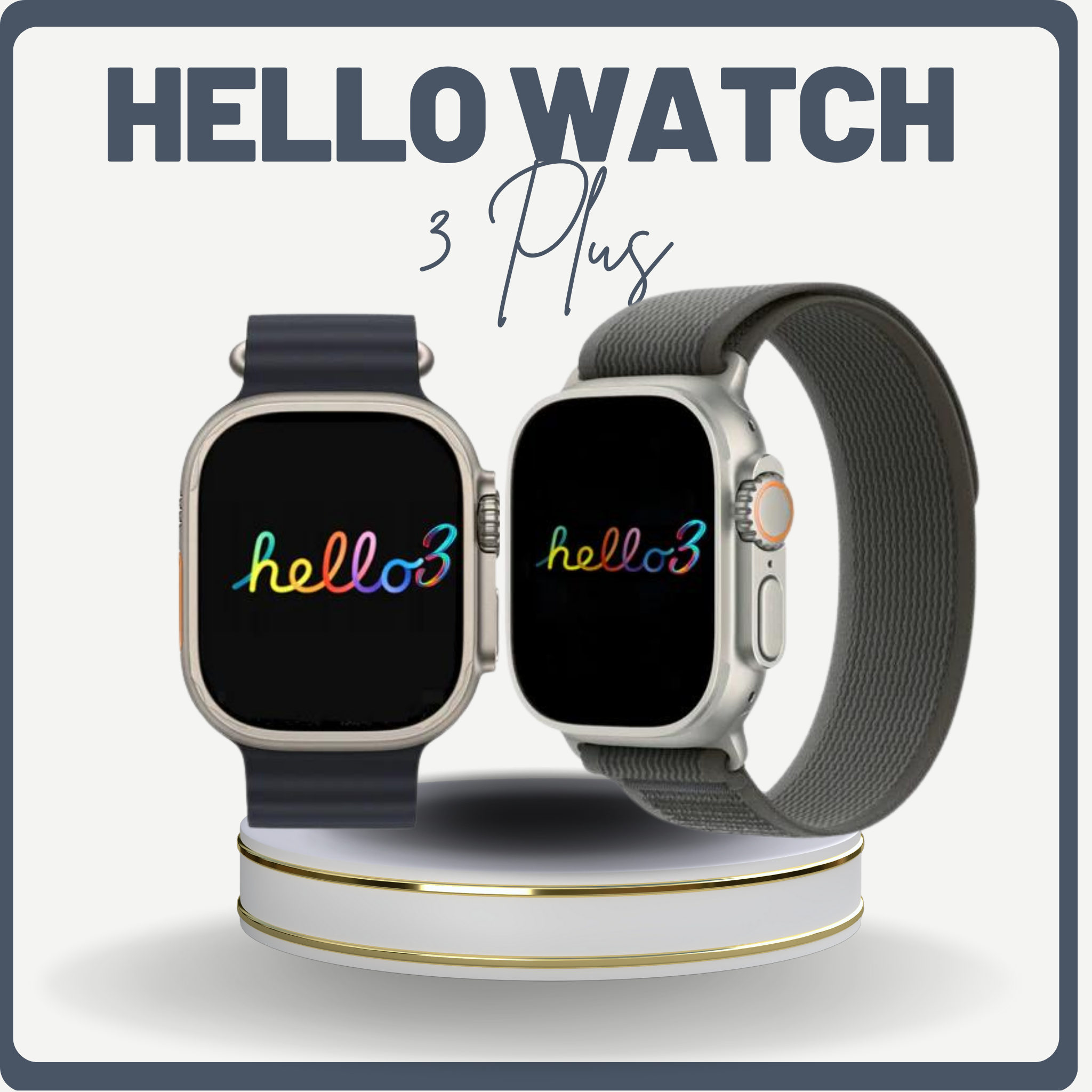 Hello Watch 3+ Plus Amoled Ekran (49MM) + Air Serisi Bluetooth Kulaklık - TRXTeknoloji